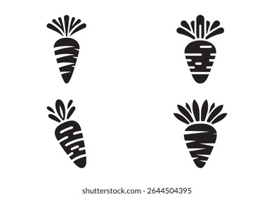 Carrot Icon Design – Healthy Food Symbol Vector illustration