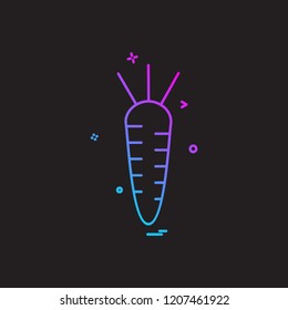 Carrot icon design vector