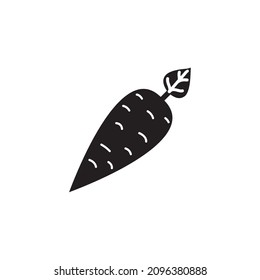 diseño de icono de zanahoria plantillas vectoriales blancas en el fondo