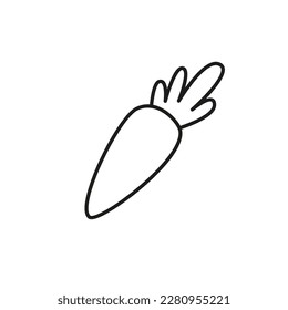 Carrot icon. Doodle. Vector graphics