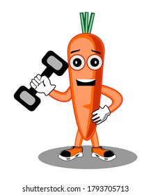 icono de zanahoria con diseño de vector ficticio