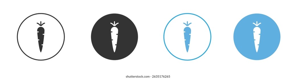 Carrot icon Editable flat style, illustration icons