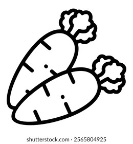 Carrot Icon Element For Design