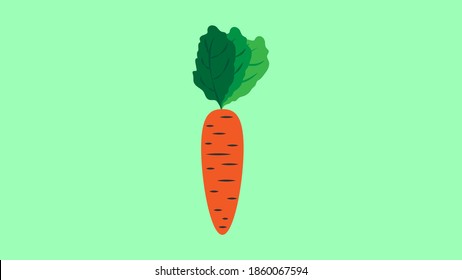 Carrot icon in a flat design on a white background. Vector illustration.
