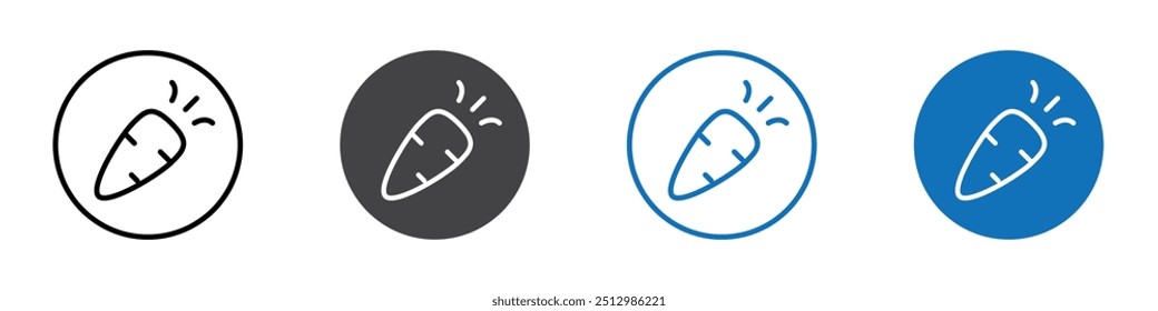Ícone de cenoura ícone plano editável ícone marca definido.