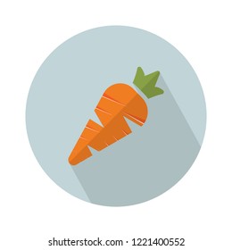 Carrot Icon. Flat Illustration Of Vector Healthy Vegetable Food. Fresh Food Isolated On White Background. Diet Nutrition Sign Symbol