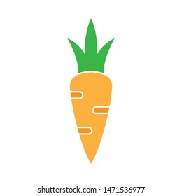 carrot icon. flat illustration of carrot - vector icon. carrot sign symbol