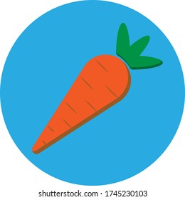 Icono de zanahoria estilo plano eps 10 para tu diseño web y móvil