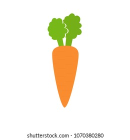 carrot icon in flat style isolated vector illustration on white transparent background