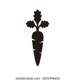 carrot icon in flat style isolated on white background