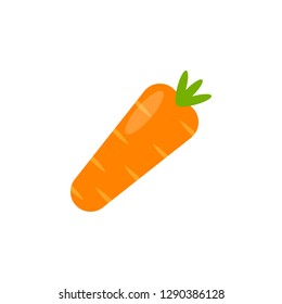 Carrot icon in flat style izolated on white background. Vector illustration