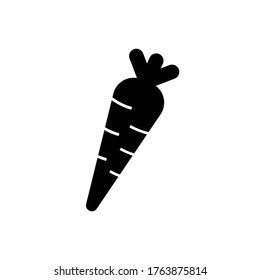Carrot Icon. Flat Vector Graphic in White Background.