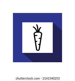 carrot icon, food icon vector illustration