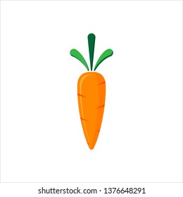 Icono de zanahoria, Icono de comida, Icono de vectores de vectores