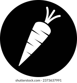 Carrot icon. Fresh natural vegetable symbol. Vegetarian food. Circle, speech bubble and star buttons. Flat web icons. Vector