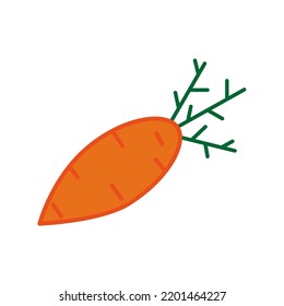 Carrot Icon. Fresh organic vegetable. Vector illustration. stock image.
