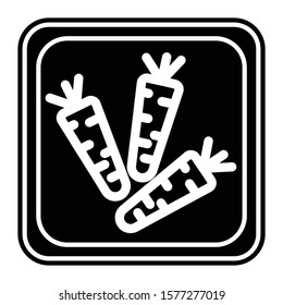 carrot icon glyph vector design