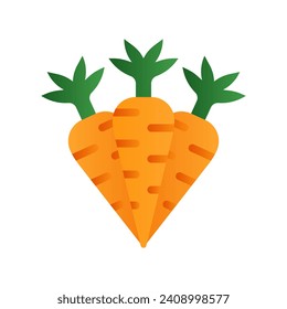 Carrot icon in gradient fill style with high vector quality suitable for ui and spring needs