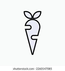 Carrot Icon. Healthy Fresh Vegetables. Eye Vitamins. Bunny Food. Rabbit Meals.