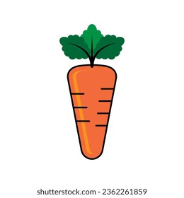 Carrot Icon. Healthy Fresh Vegetables. Eye Vitamins. Bunny Food. Rabbit Meals.