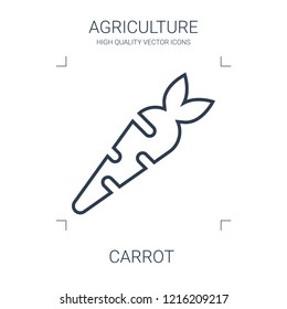 carrot icon. high quality line carrot icon on white background. from agriculture collection flat trendy vector carrot symbol. use for web and mobile