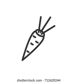Carrot icon, illustration isolated vector sign symbol