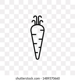 Carrot icon isolated on transparent background. Vegetable symbol modern, simple, vector, icon for website design, mobile app, ui. Vector Illustration