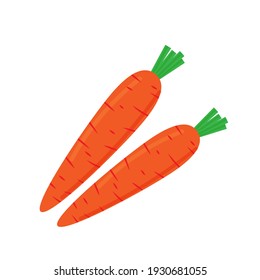 Carrot icon isolated on white background. Vector illustration