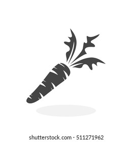 Carrot icon isolated on white background. Carrot vector logo. Flat design style. Modern vector pictogram for web graphics - stock vector