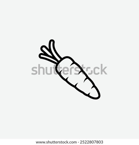 Carrot icon isolated on white background