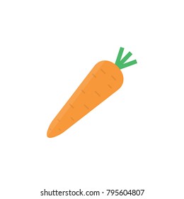 Carrot icon isolated vector illustration on white transparent background