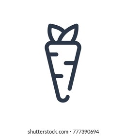 Carrot icon. Isolated vegetable and carrot icon line style. Premium quality vector symbol drawing concept for your logo web mobile app UI design.