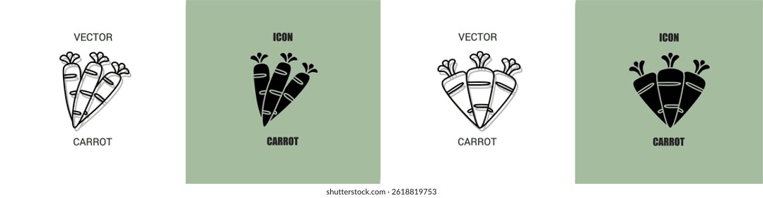 Carrot icon line. Carrot vector illustration.