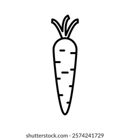 Carrot icon linear logo isolated