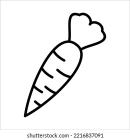 Carrot Icon Logo Design Vektorvorlage Illustration Zeichen und Symbol