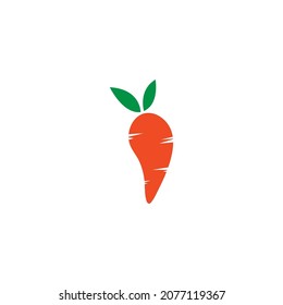 Carrot icon logo flat design template vector
