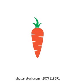 Carrot icon logo flat design template vector