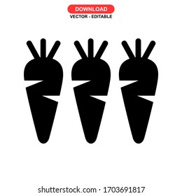 carrot icon or logo isolated sign symbol vector illustration - high quality black style vector icons
