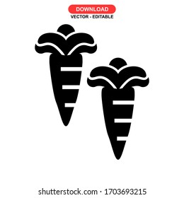 carrot icon or logo isolated sign symbol vector illustration - high quality black style vector icons
