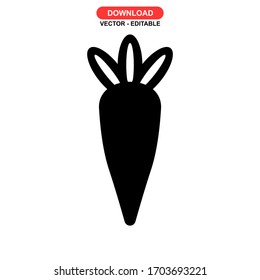 carrot icon or logo isolated sign symbol vector illustration - high quality black style vector icons
