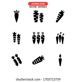 carrot icon or logo isolated sign symbol vector illustration - Collection of high quality black style vector icons
