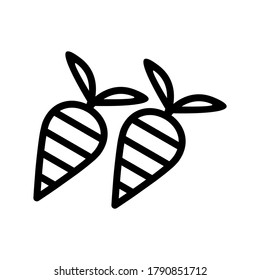 carrot icon or logo isolated sign symbol vector illustration - high quality black style vector icons

