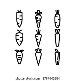 carrot icon or logo isolated sign symbol vector illustration - Collection of high quality black style vector icons

