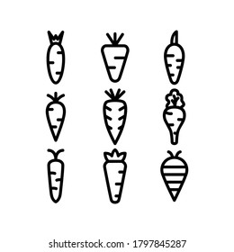 carrot icon or logo isolated sign symbol vector illustration - Collection of high quality black style vector icons
