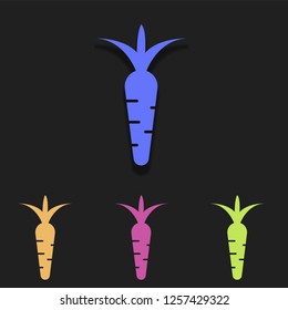 carrot icon in multi color. Simple outline vector of Food set icons for UI and UX, website or mobile application
