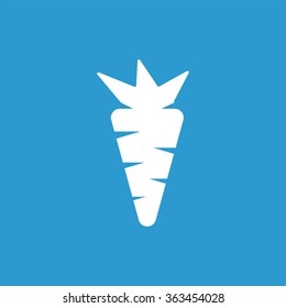 carrot icon, on blue background