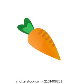 carrot icon on white background, vector illustration