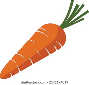 carrot icon on white background. carrot vector illustration. flat style. isolated