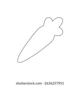 Carrot Icon Outline Simple Design