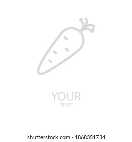 carrot icon, outline vector illustration.